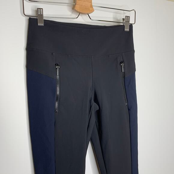 Athleta Stellar Tight Black Front Zip Pull on Pants Leggings Womens XS - Picture 4 of 16